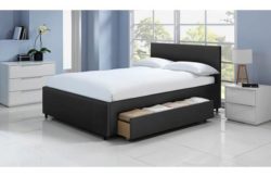 Hygena Beckett 2 Drawer Black Bed Frame - Kingsize.